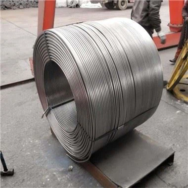 Kawat Cored CaSi Silikon Kalsium Kemurnian Tinggi untuk Pembuatan Baja